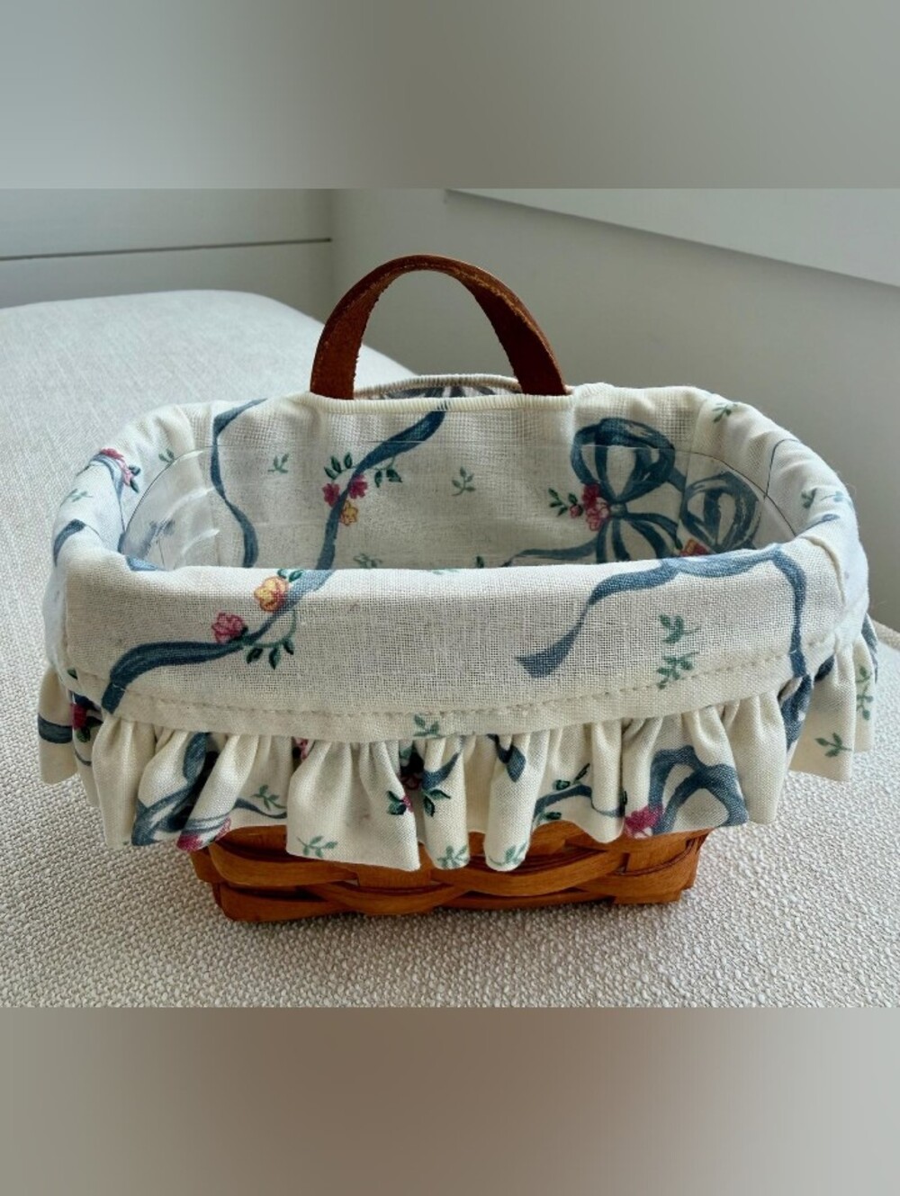 1994 Longaberger Ambrosia Booking Basket 10120 Liner Protector Perfect Condition